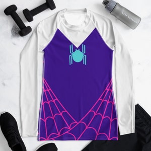 Womens Rash Guard SPIDER GWEN Spidergwen shirt for adults, superhero costume, womens spider costume, Spider Gwen top for women, t-shirt