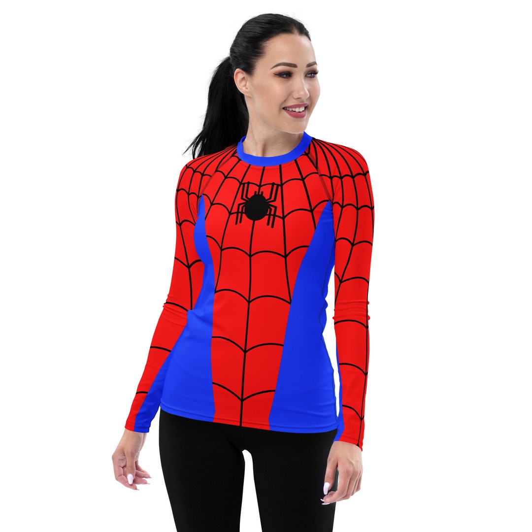 Spider Rash Guard SPIDER PETER Women's Rash Guard, Superhero Costume for Adults, Womens ...