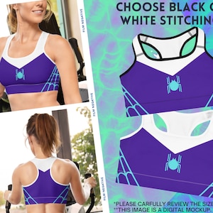 SPIDER GWEN Sports bra, Spidergwen tank for adults, superhero costume, womens spider costume, Spider Gwen top for women, t-shirt