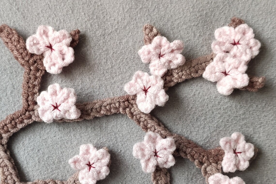 Cherry Blossom Tree Branch Crochet Pattern and Diagram | Etsy