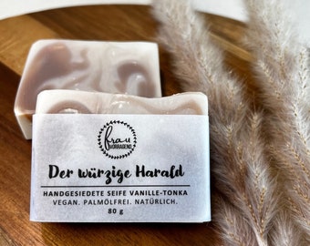 Vegan natural soap vanilla & tonka “The spicy Harald”