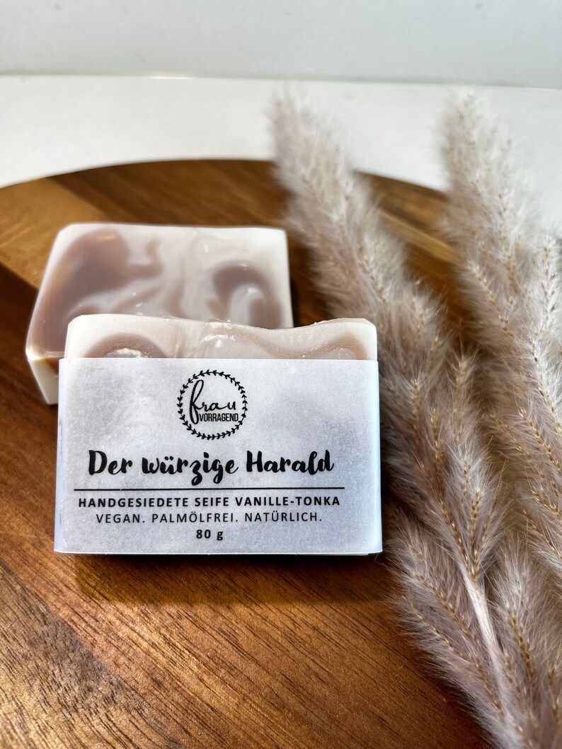 Vegane Naturseife Vanille & Tonka Der würzige Harald Bild 1