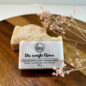 Vegan Natural Soap Lavender, Rose & Rosehip "The Gentle Elena"