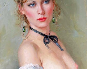 Original Female Form Oil Painting on Canvas | Elegant Contemporary Figurative Wall Art | Hand-Painted Woman Figure Art for Living Room Decor