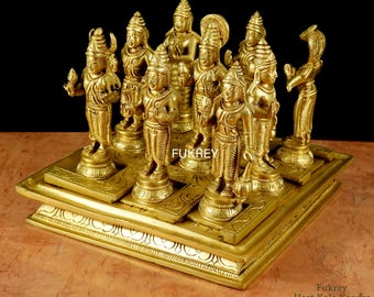 Navagraha Old Photo Frame: Nine Planets Hindu Astrology God