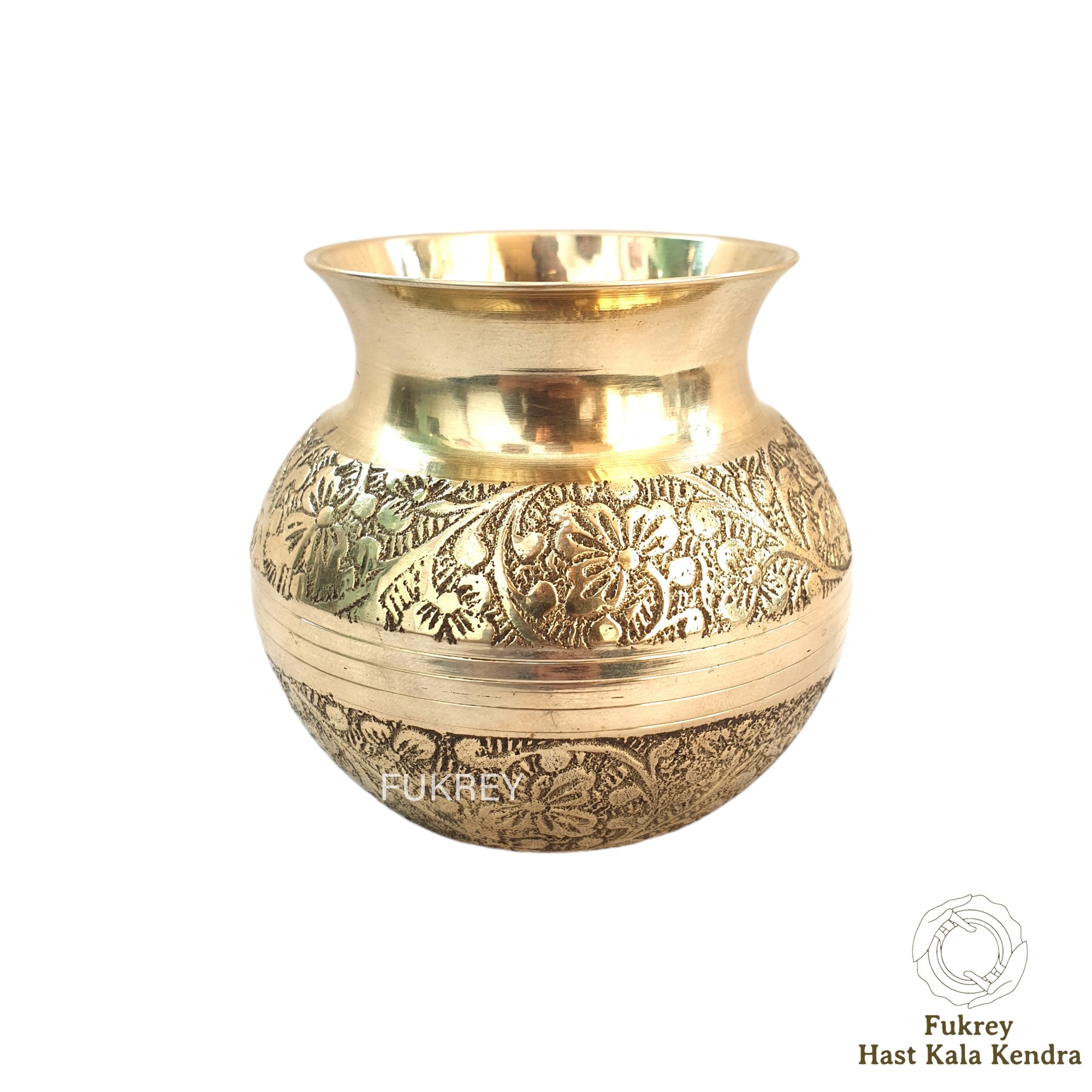 Pure Brass Lota Kalash, Handmade Brass Pooja Lota, Indian Ethnic Brass ...