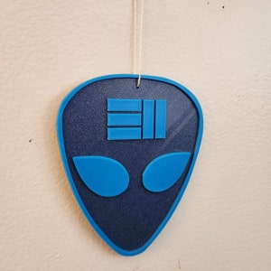 311 Band Alien Head with Bar Band Logo Decoration 3D Printed Custom Colors Self Titled Music Galaxy Transistor Blue Album PLA