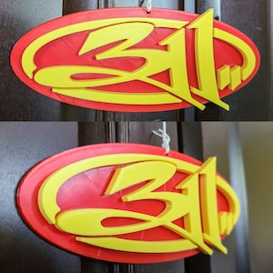 311 Band Logo Decoration 3D Printed Custom Colors Blue Album Self Titled Music PLA