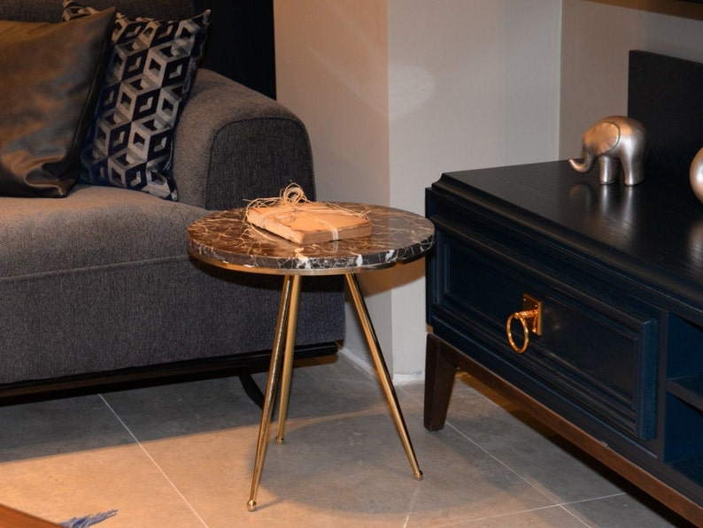 Black Marble Coffee Table Gold Legs Etsy Australia