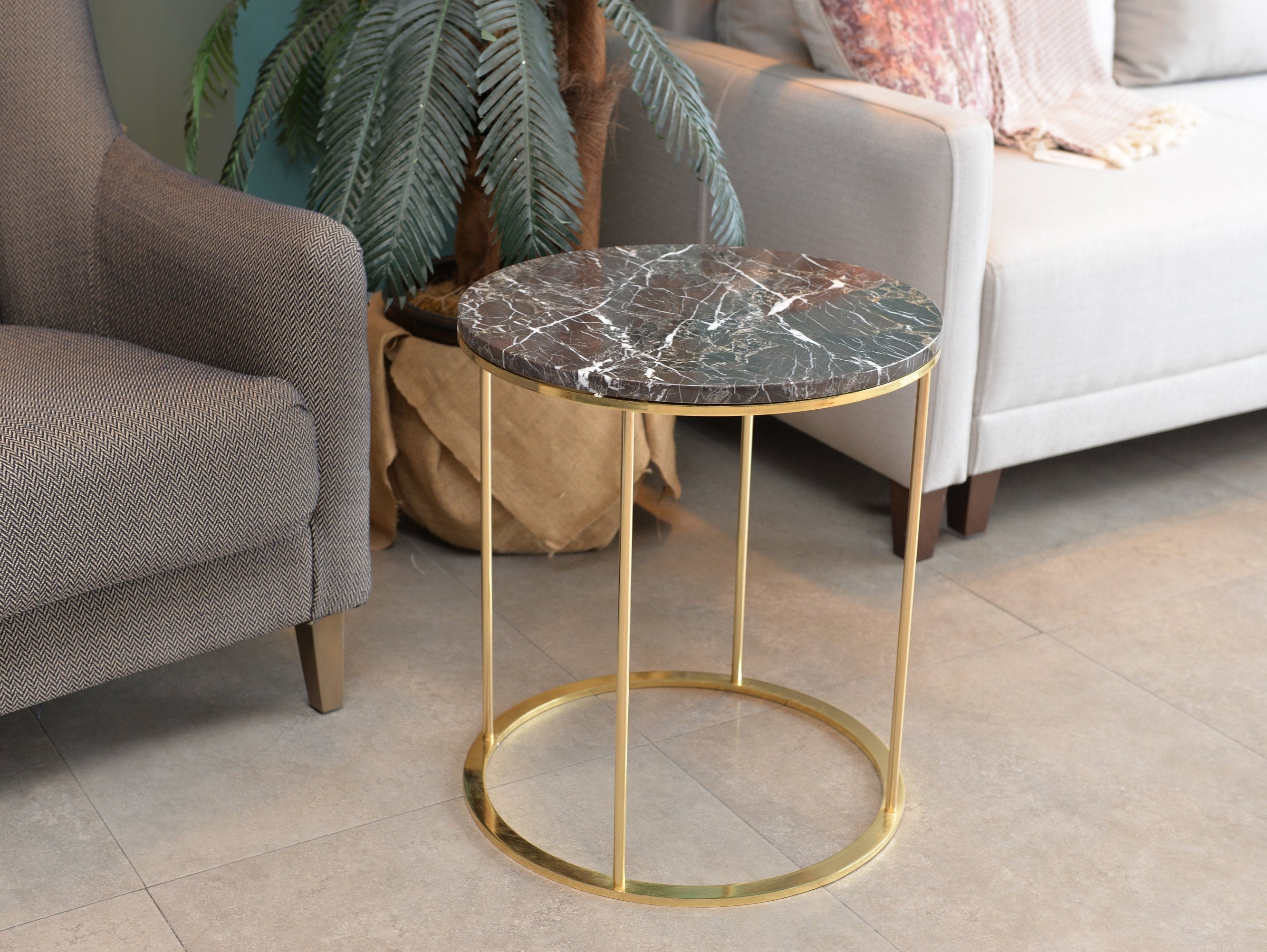 Black Marble Coffee Table Gold Legs Etsy Ireland