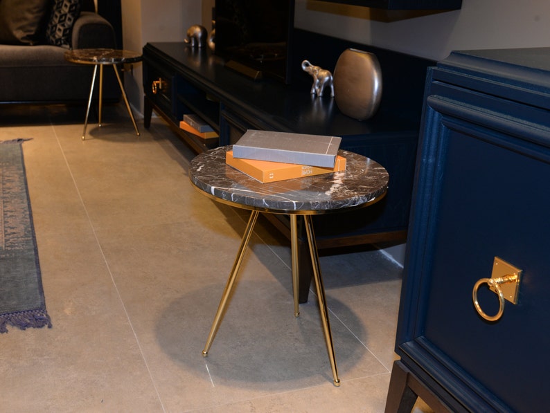 Black Marble Coffee Table Gold Legs Etsy Australia