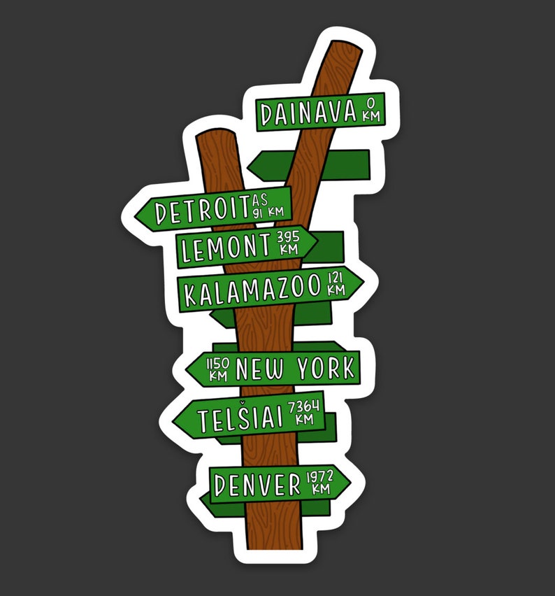 Directional Sign Sticker - Etsy