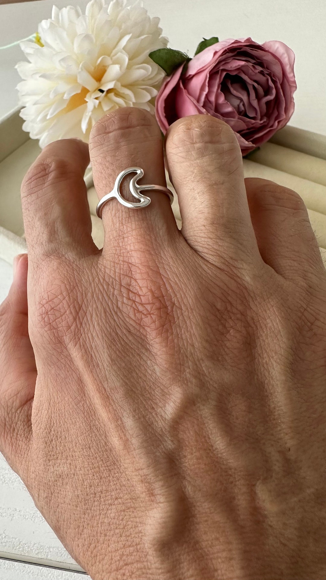 Anello Luna E Stella Argento 925 - Foto 9