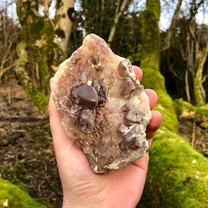 Natural Red Hematoid Quartz Crystal Specimen, Raw Crystal, Fire Quartz, From Karoi, Zimbabwe