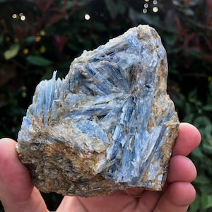 Large Gemmy Blue Kyanite in Feldspar Crystal Specimen High Quality Kyanite Crystal Home Decor Meditation Crystals Third Eye & Crown Chakra