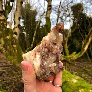 Natural Red Hematoid Quartz Crystal Specimen, Raw Crystal, Fire Quartz, From Karoi, Zimbabwe