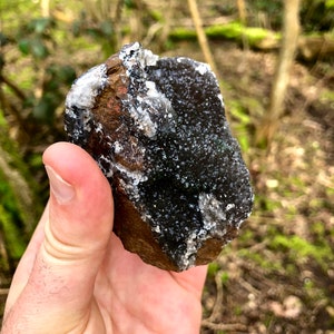 Natural Drusy Coated Dolomite on a Ferro Hematite Matrix Unique Crystal Collectable Specimen Home Decor Gifts Spirituality Dolomite Caves