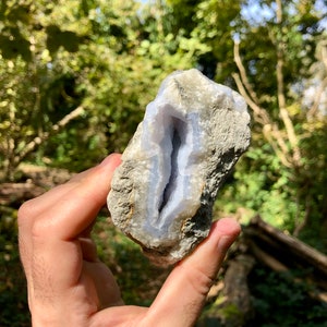 Blue Lace Agate Crystal Chalcedony Specimen Crystal Collectors Item Blue Lace Agate Geode Drusy Coated Agate