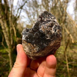 Natural Drusy Coated Dolomite & Malachite on a Ferro Hematite Matrix Black Crystal Specimen High Quality Minerals for Collectors