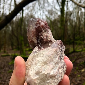 Red Quartz Natural Hematite in Quartz Hematoid Quartz Crystal Point Crystal Specimen, Raw Crystal, Fire Quartz, From Karoi, Zimbabwe