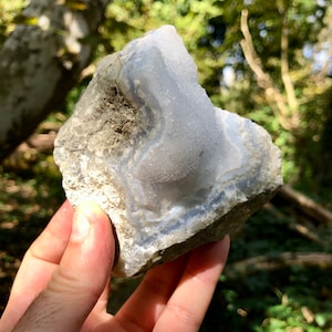 Blue Lace Agate Crystal Chalcedony Specimen Crystal Collectors Item Blue Lace Agate Geode Drusy Coated Agate