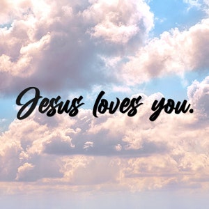 Jesus ama você, decalque religioso cristão para carro
