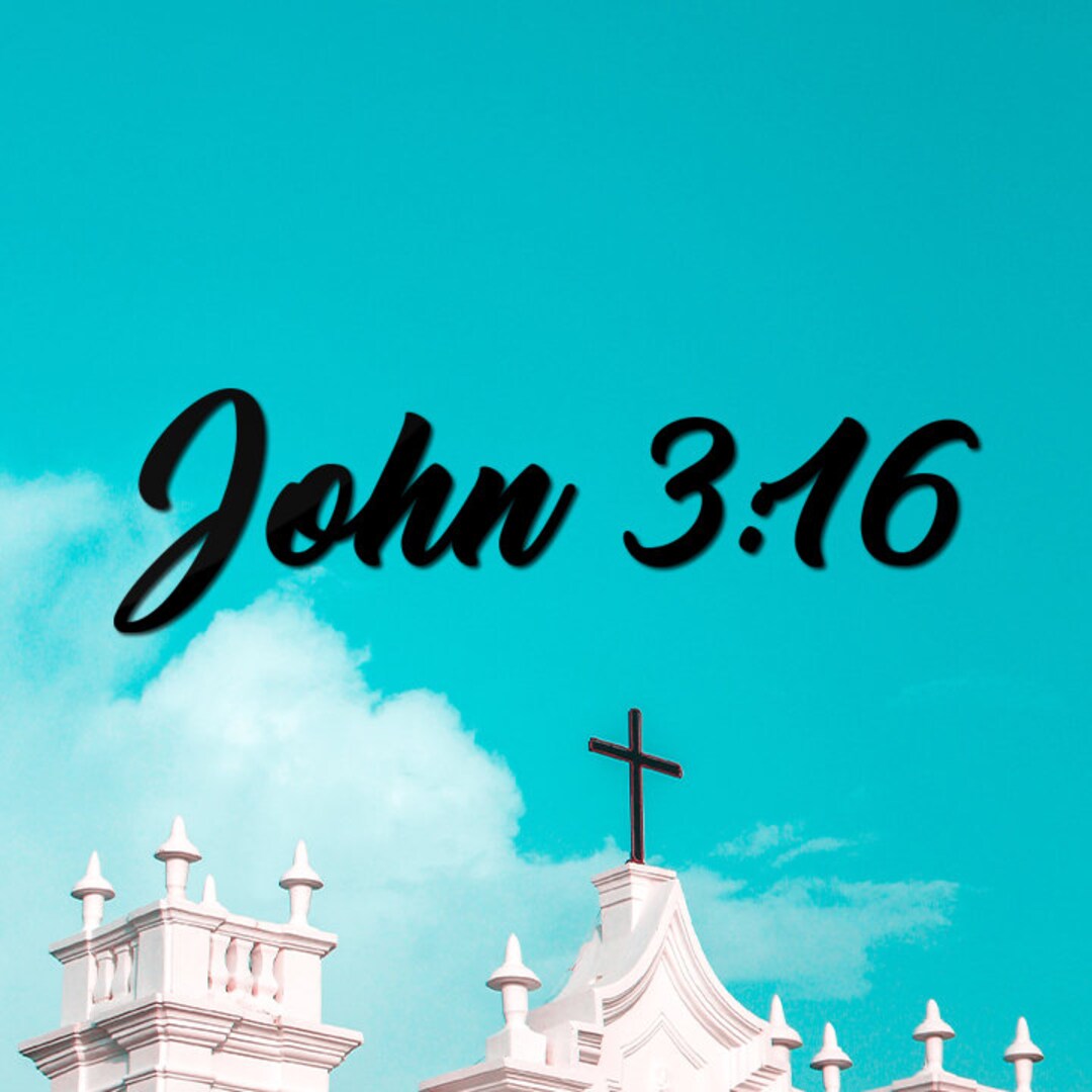 John 3:16 Bible Verse Christian Car Decal - Etsy
