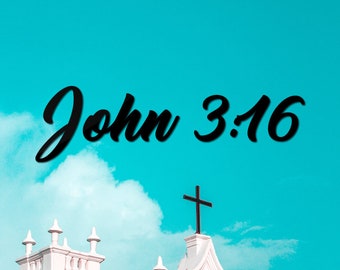 Jean 3:16 Bible Verset Christian Car Decal