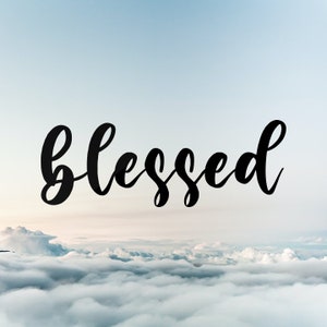 Gesegnete Schrift Kalligraphie Christian Aufkleber