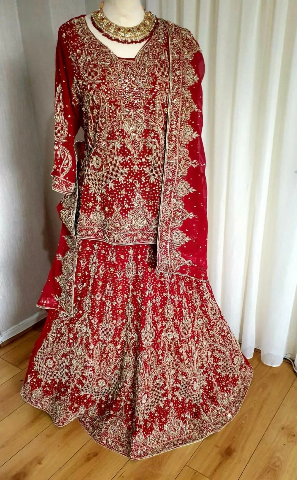 red peplum dress pakistani Party Wear Pakistani Traditional Peplum Dresses Gold And Red Bridal Dress  Pakistani In Lehenga Gown Style