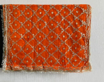 Beautiful embroidered Dupata with gotti and kiran lace on chiffone material