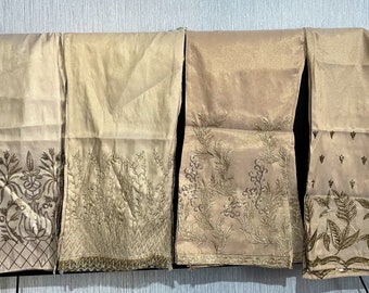 Beautiful golden  masuri capri trouser with golden embroidery.