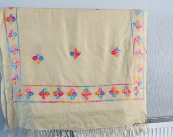 Beautiful  embroidered wool shawl