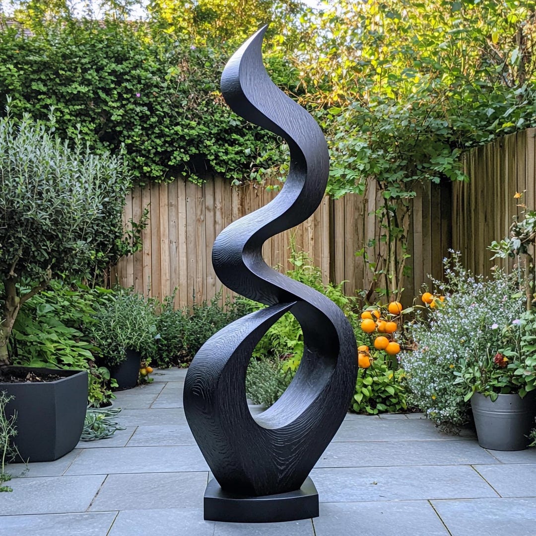 modern-black-abstract-garden-sculpture-outdoor-wood-art-contemporary