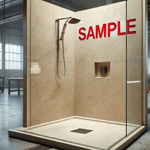 Travertine Marble Shower Tray – Handmade Custom Natural Stone Bathroom Shower Base