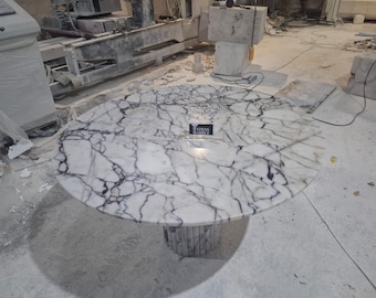 Calacatta Viola Marble Dining Table – Handmade Italian Stone Furniture & Round Table
