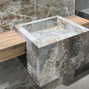 Emperador Sink , Bathroom Sink , Marble Sink , High Enginereed Sink , Handmade Kitchen Sink, Stone Sink , Sink , Bathroom Decor