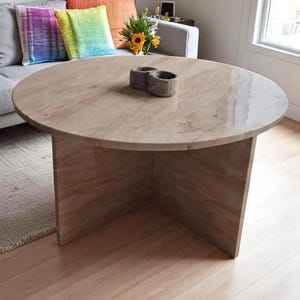Travertine Coffee Table, Marble Coffee Table,garden coffee table,Natural Stone Coffee Table, Handmade Home Decor, Coffee Table, Marble Table