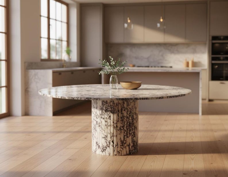 OmasMarble Calacatta Viola Marble Dining Table