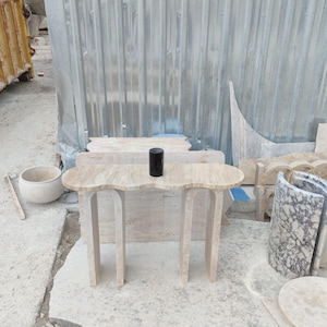 Travertine dresser, Marble Coffee Table,garden coffee table,Natural Stone Coffee Table, Handmade Home Decor, Marble dresser, Marble Table