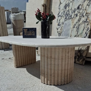 Travertine Coffee Table, Marble Coffee Table,garden coffee table,Natural Stone Coffee Table, Handmade Home Decor, Coffee Table, Marble Table
