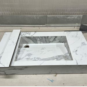 Calacatta Sink , Bathroom Sink , Marble Handmade Sink , High Enginereed  Sink , Handmade Kitchen Sink , Sink , Special Sink , Bathroom Decor