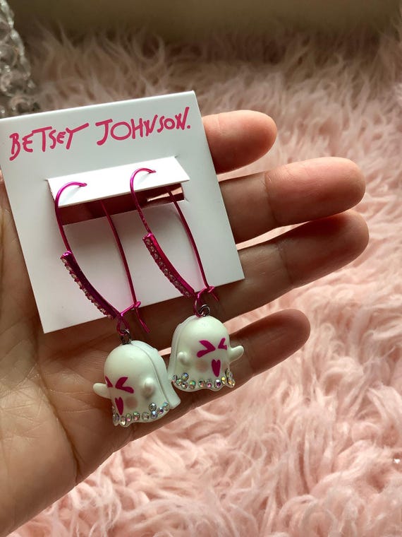 New with tag Betsey Johnson earrings ghost