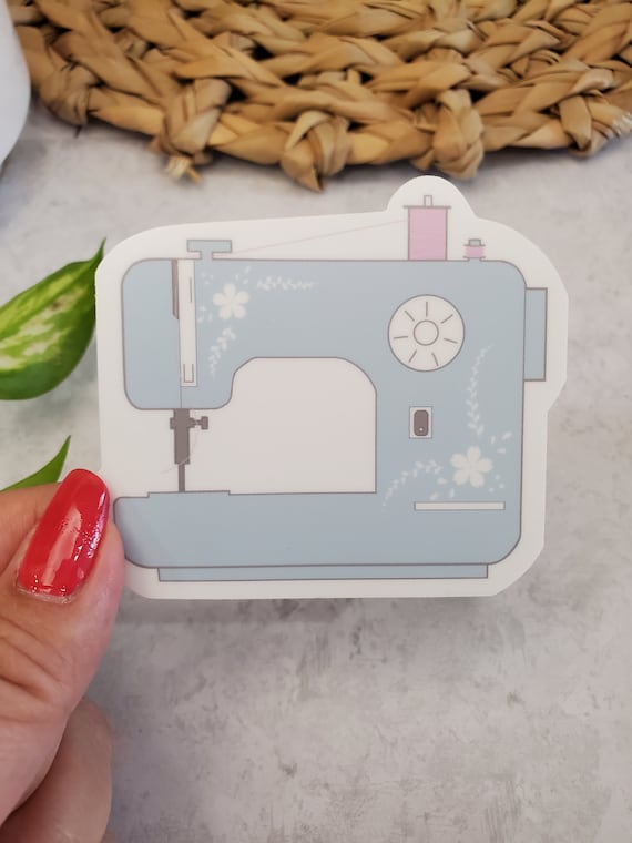 Blue Sewing Machine Stickers Sewing Machine Stickers Sewing Etsy