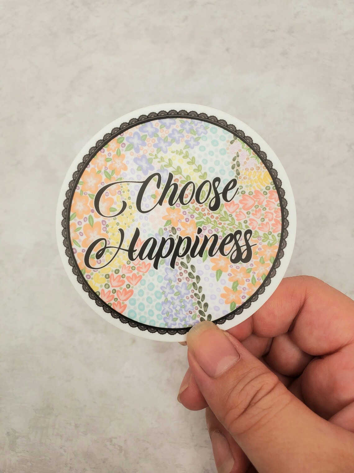 Choose Happiness Sticker, Happiness Sticker, Quote Sticker, Positive ...