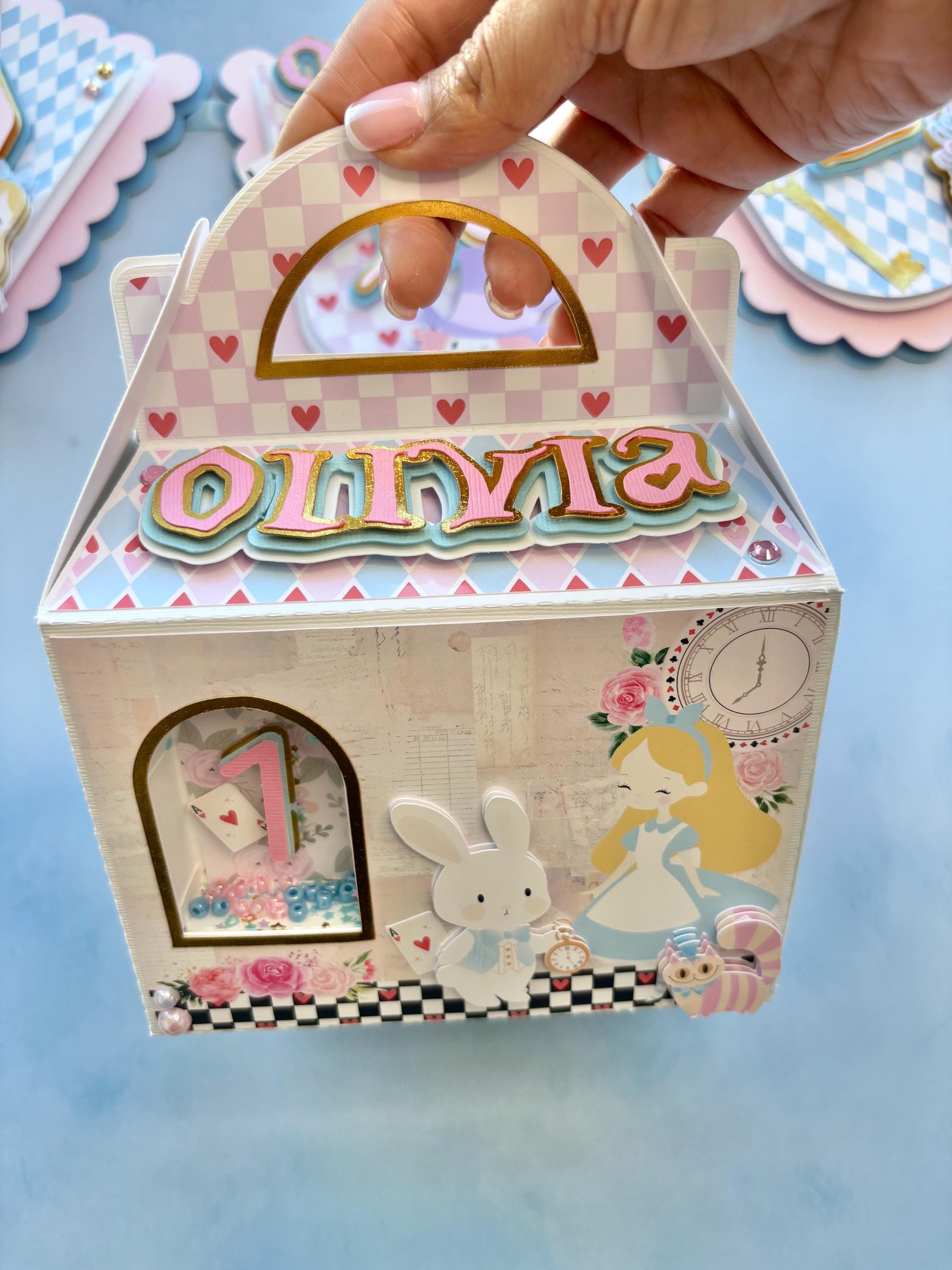 Alice in Wonderland Favor Boxes: 3D Party Decoration - Etsy