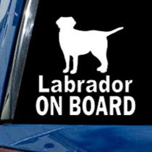 Labrador on Board Decal; Car Decal; Dog Decal; Labrador Decal; Dog Sticker