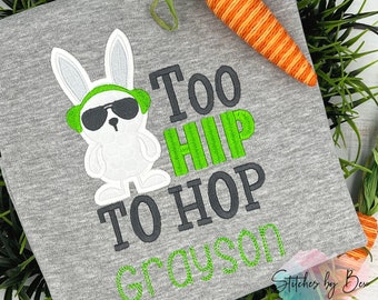 Personalized Boys Easter Shirt, Easter Bunny Boys Shirt, Embroidered Easter Bunny Shirt, Easter Egg Hunt Shirt, Fun Easter Shirt for Boys