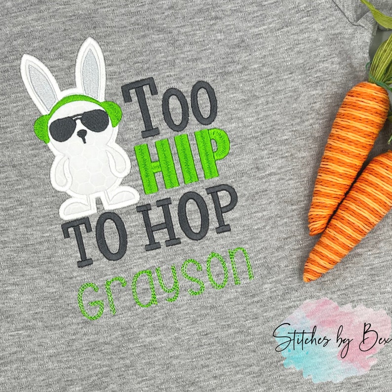 Personalized Boys Easter Shirt, Easter Bunny Boys Shirt, Embroidered Easter Bunny Shirt, Easter Egg Hunt Shirt, Fun Easter Shirt for Boys image 5