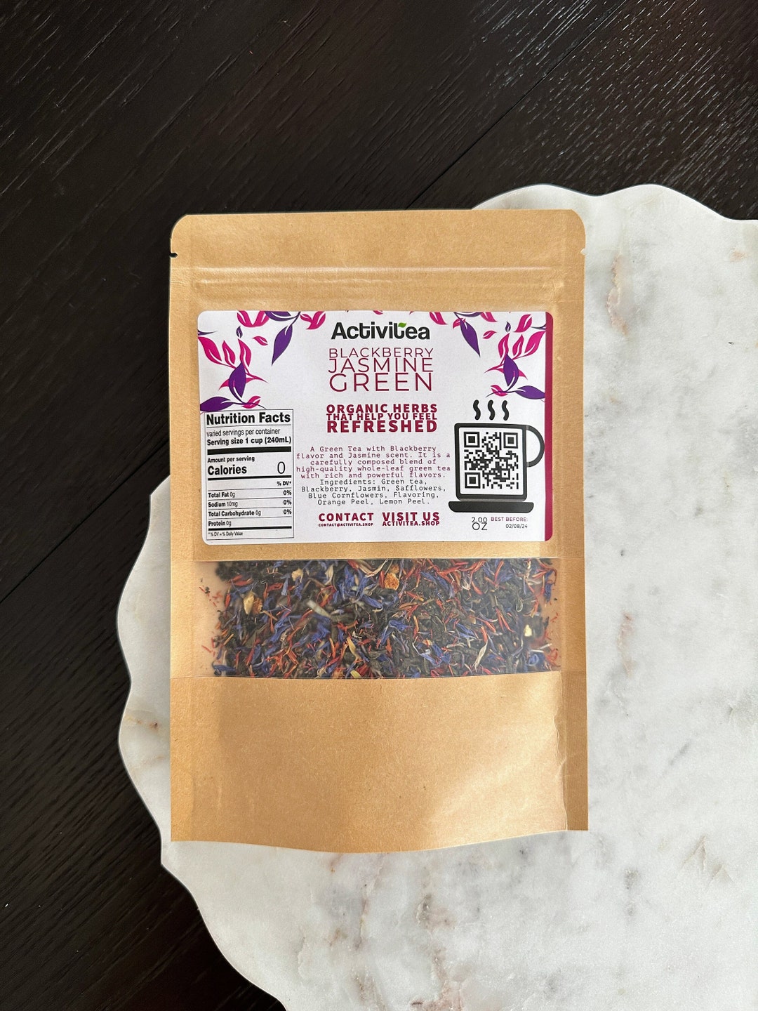 Blackberry Jasmine Green Tea 2oz 56g Etsy